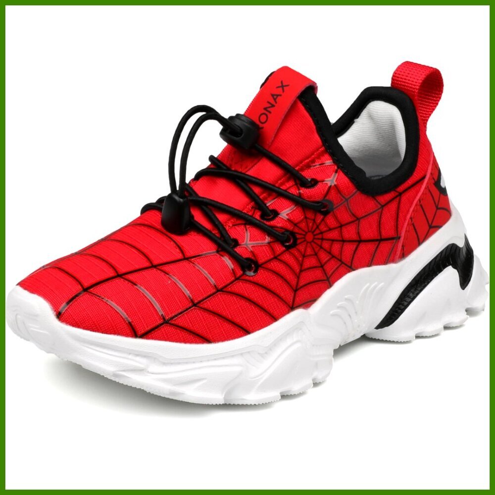 Boys Sneakers with Spider Web Design, Lightweight Cushioning